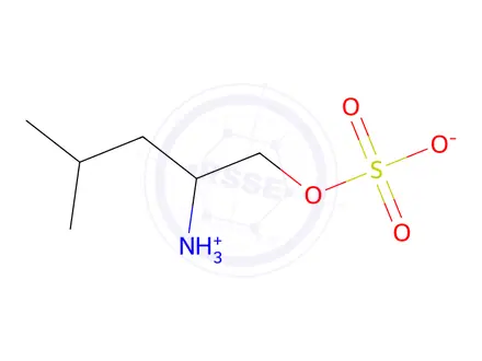 Chemical structure of 2-Ammonio-4-methylpentyl sulfate