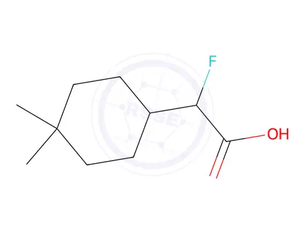 Chemical structure of 2-(4,4-Dimethylcyclohexyl)-2-fluoroacetic Acid
