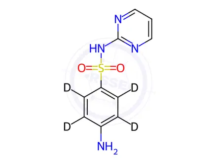 Chemical structure of Sulfadiazine-[D4]