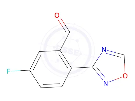 Chemical structure of 5-Fluoro-2-(1,2,4-oxadiazol-3-yl)benzaldehyde