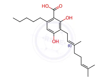 Chemical structure of Cannabigerolic Acid