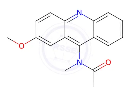 Chemical structure of N-(2-Methoxyacridin-9-yl)-N-methylacetamide