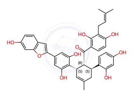Chemical structure of Chalcomoracin