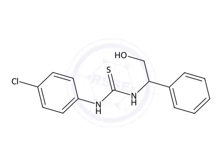 Chemical structure of 1-(4-Chlorophenyl)-3-(2-hydroxy-1-phenylethyl)thiourea