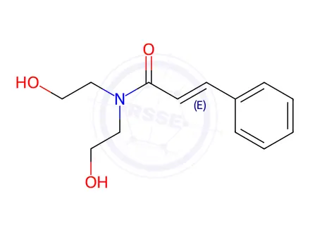 Chemical structure of N,N-bis(2-hydroxyethyl)cinnamamide