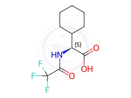 Chemical structure of (S)-2-Cyclohexyl-2-(2,2,2-trifluoroacetamido)acetic acid