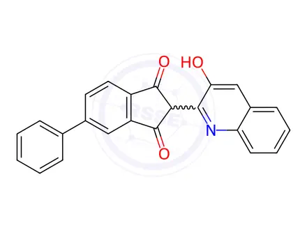 Chemical structure of 2-(3-hydroxy-2-quinolyl)-5-phenyl-1H-indene-1,3(2H)-dione
