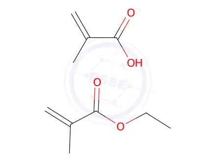 Chemical structure of 2-Propenoic acid, 2-methyl-, polymer with ethyl 2-methyl-2-propenoate