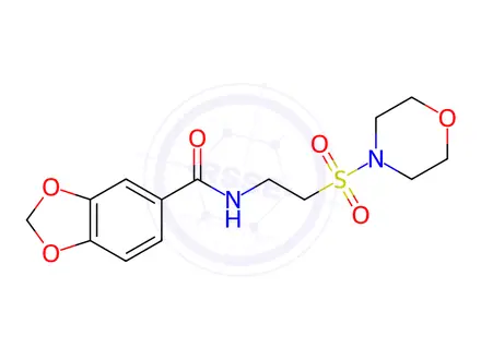 Chemical structure of N-(2-(Morpholinosulfonyl)ethyl)benzo[d][1,3]dioxole-5-carboxamide