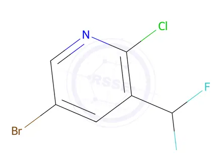 Chemical structure of 5-Bromo-2-chloro-3-(difluoromethyl)pyridine