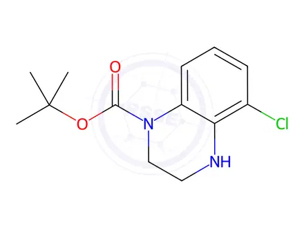 Chemical structure of tert-Butyl 5-chloro-3,4-dihydroquinoxaline-1(2H)-carboxylate