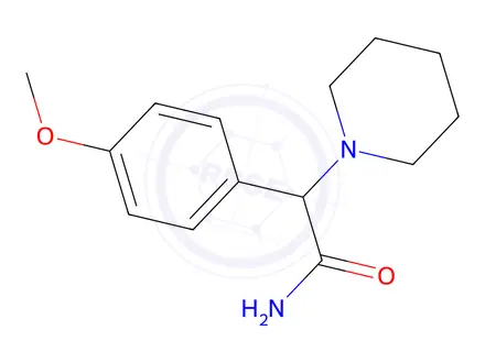 Chemical structure of 2-(4-Methoxyphenyl)-2-(piperidin-1-yl)acetamide