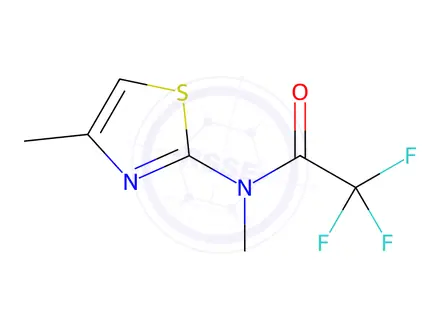 Chemical structure of Acetamide, 2,2,2-trifluoro-N-methyl-N-(4-methyl-2-thiazolyl)-