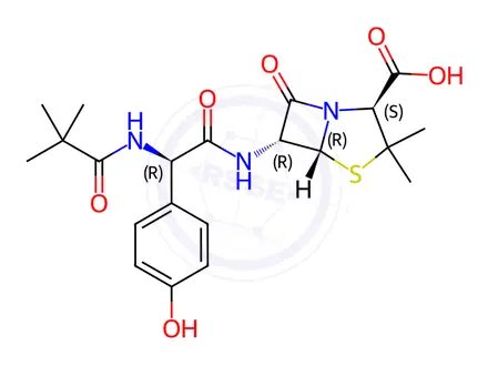 Chemical structure of N-Pivaloyl Amoxicillin