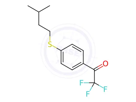 Chemical structure of 2,2,2-Trifluoro-1-(4-(isopentylthio)phenyl)ethanone