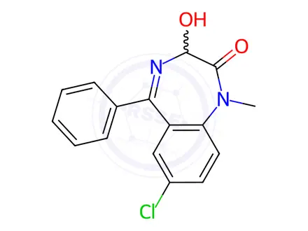 Chemical structure of Temazepam-* psy (T0040000)