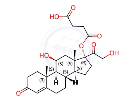 Chemical structure of Hydrocortisone-17-hemisuccinate