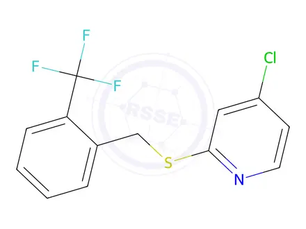 Chemical structure of 4-Chloro-2-((2-(trifluoromethyl)benzyl)thio)pyridine
