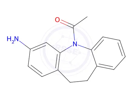 Chemical structure of 1-(3-amino-10,11-dihydro-5H-dibenzo[b,f]azepin-5-yl)ethanone