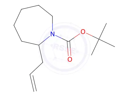 Chemical structure of tert-butyl 2-allylazepane-1-carboxylate