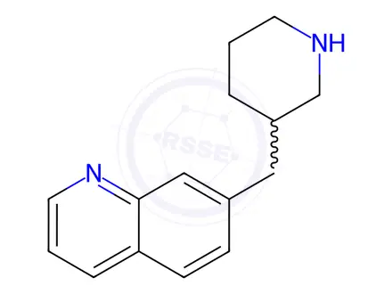 Chemical structure of Quinoline, 7-(3-piperidinylmethyl)-