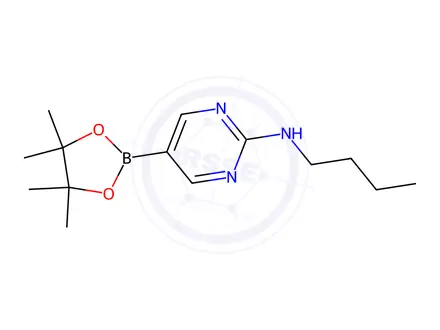 Chemical structure of N-Butyl-5-(4,4,5,5-tetramethyl-1,3,2-dioxaborolan-2-yl)-2-pyrimidinamine