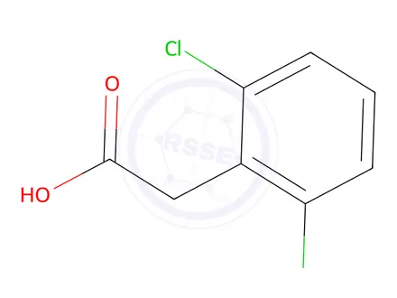 Chemical structure of 2,6-Dichlorophenylacetic Acid
