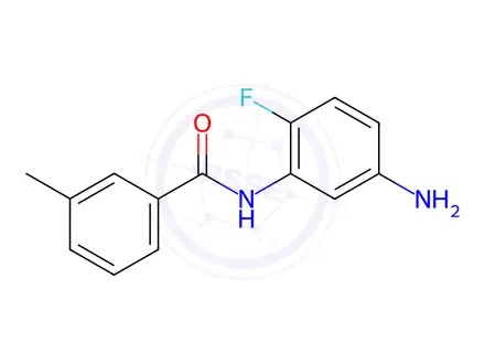 Chemical structure of N-(5-Amino-2-fluorophenyl)-3-methylbenzamide