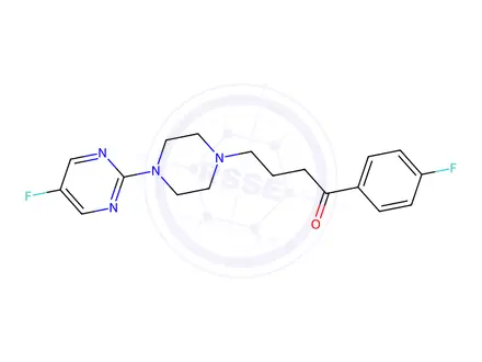 Chemical structure of 1-(4-fluorophenyl)-4-(4-(5-fluoro-2-pyrimidinyl)-1-piperazinyl)butan-1-one