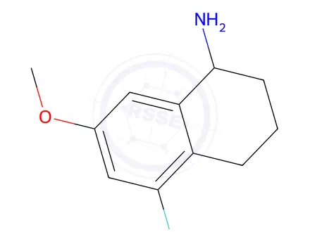 Chemical structure of 5-Fluoro-7-methoxy-1,2,3,4-tetrahydronaphthalen-1-amine