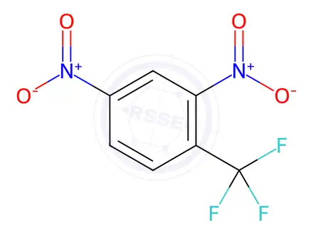 Chemical structure of 2,4-dinitro-1-(trifluoromethyl)benzene