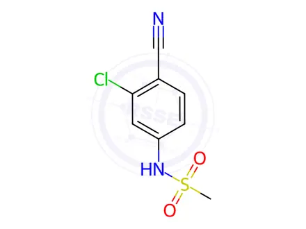 Chemical structure of N-(3-chloro-4-cyanophenyl)methanesulfonamide
