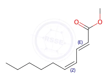 Chemical structure of (2E,4Z)-2,4-Decadienoic Acid Methyl Ester