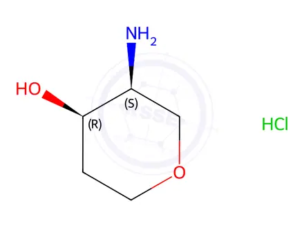 Chemical structure of (3S,4R)-3-Aminotetrahydropyran-4-ol hydrochloride