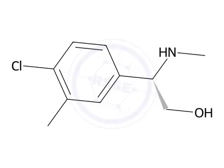 Chemical structure of (S)-2-(4-chloro-3-methylphenyl)-2-(methylamino)ethan-1-ol