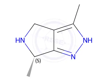Chemical structure of (S)-3,6-Dimethyl-1,4,5,6-tetrahydropyrrolo[3,4-c]pyrazole