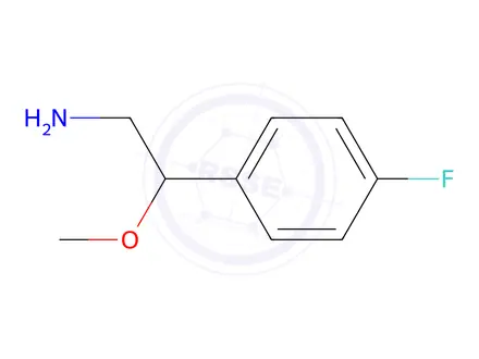 Chemical structure of 2-(4-fluorophenyl)-2-methoxyethan-1-amine hydrochloride