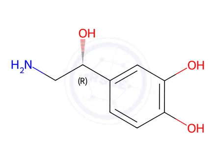 Chemical structure of Norepinephrine