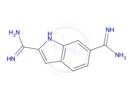 Chemical structure of 1H-Indole-2,6-bis(carboximidamide)