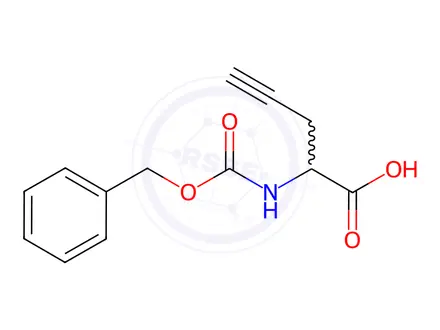 Chemical structure of 2-{[(benzyloxy)carbonyl]amino}pent-4-ynoic acid