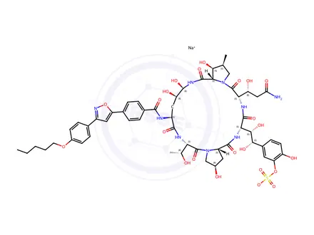 Chemical structure of Micafungin Sodium Stereoisomer