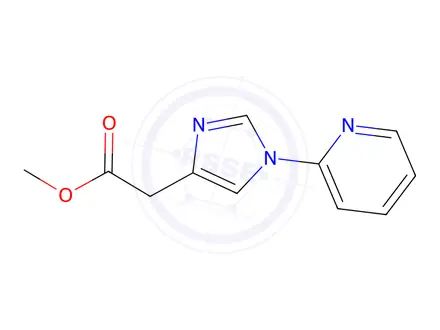Chemical structure of Methyl 2-(1-(pyridin-2-yl)-1H-imidazol-4-yl)acetate