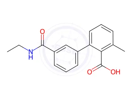 Chemical structure of 2-[3-(N-Ethylaminocarbonyl)phenyl]-6-methylbenzoic acid