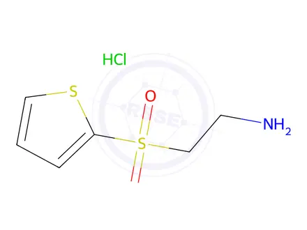 Chemical structure of 2-(thiophene-2-sulfonyl)ethan-1-amine hydrochloride