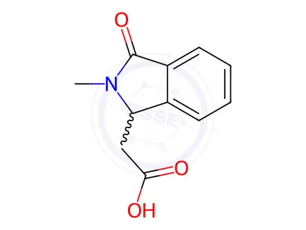 Chemical structure of 2-(2-Methyl-3-oxoisoindolin-1-yl)acetic acid