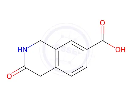Chemical structure of 3-oxo-1,2,3,4-tetrahydroisoquinoline-7-carboxylic acid