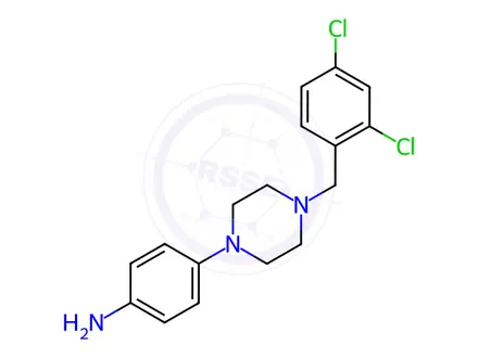 Chemical structure of 4-(4-(2,4-Dichlorobenzyl)piperazin-1-yl)aniline
