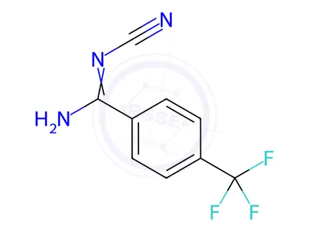 Chemical structure of N-Cyano-4-(trifluoromethyl)benzamidine