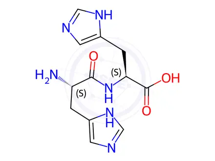 Chemical structure of H-His-His-OH