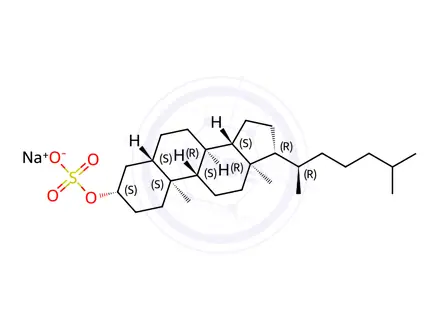 Chemical structure of Cholesterol Impurity 18 Sulfate Sodium Salt